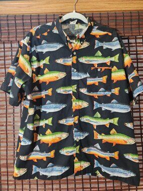 Angelica Fish button down shirt